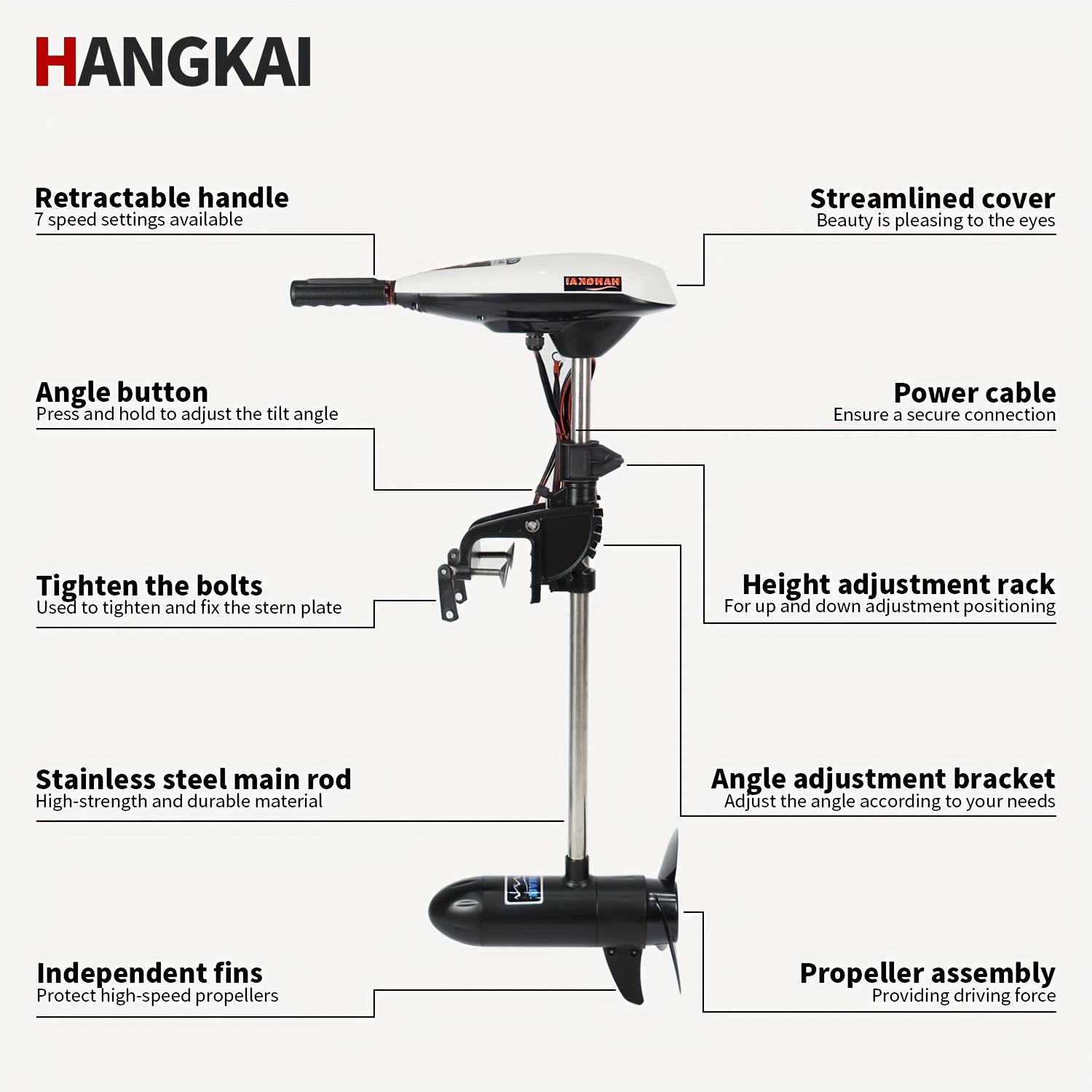 KOETSU HANGKAI 55/65 LBS Thrus - Fishing Boat Outboard Motor review and price
