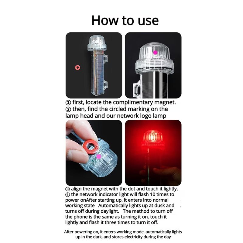Solar Powered LED Marine Signa - Fishing Boat Navigation Light review and price